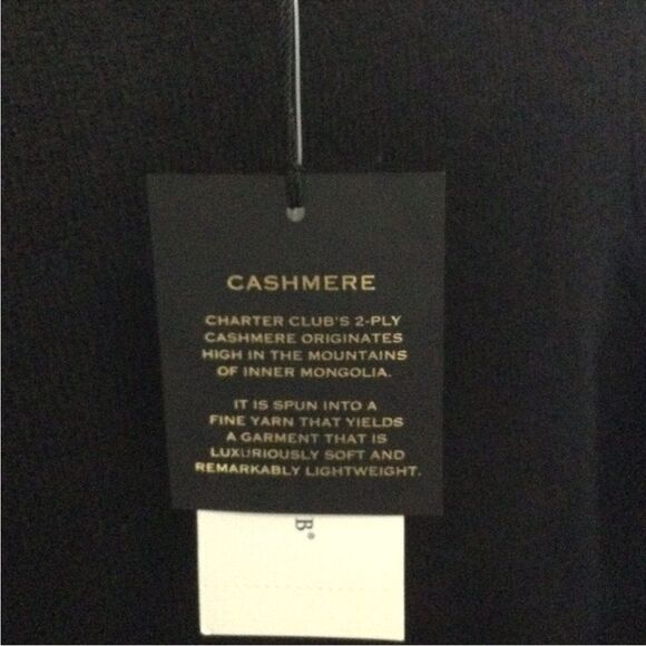 NWT CHARTER CLUB | Turtleneck 100% Cashmere Sweater in black size Large PP PS - Picture 4 of 10